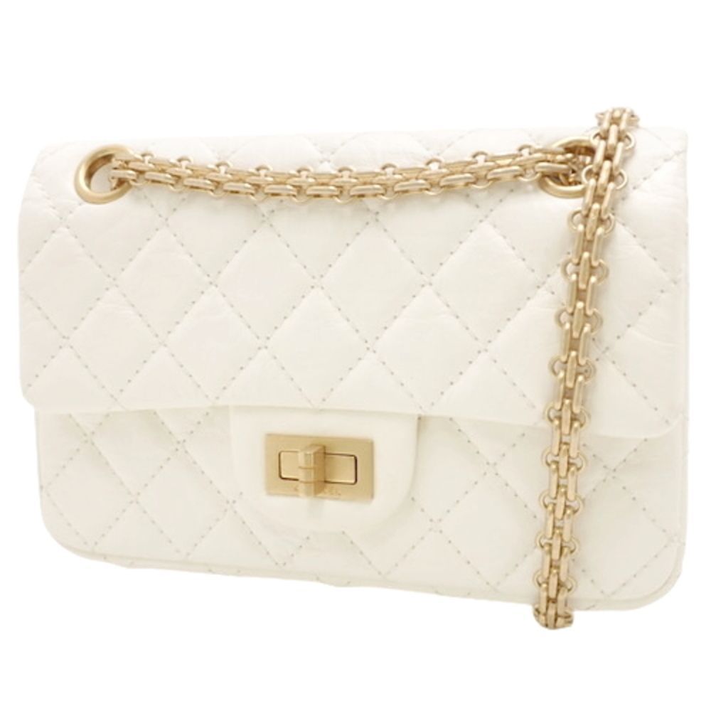 Matelasse 2.55 Chain Calf skin Mini  White
